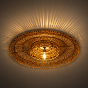 BB Round Light Metal Framing With Cane Wrapping
