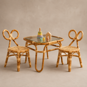 MUS Playset With Glass Top Table & 2 Chairs