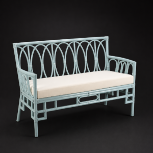Coastal Bliss Bench In White Cane